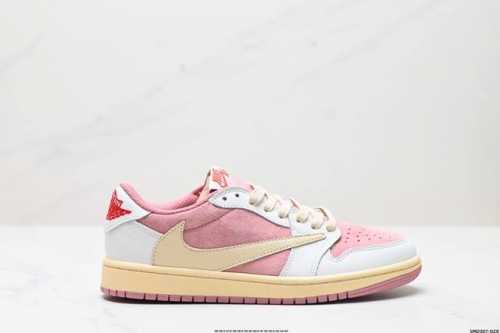 真标Nike AJ1倒勾Travis Scott x Air Jordan 1 Reverse Mocha AJ1乔1 联名倒钩 低帮文化篮球鞋 完美品质出货