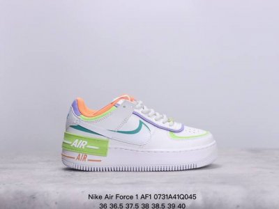 nike 耐克低帮板鞋 空军一号 Af1马卡龙 Af1厚底增高百搭运动板鞋 Nike Air Force 1 “Shadow” 造型设计上与 Sacai X N