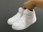 NK 秋冬新款COURT复古中帮魔术贴儿童运动鞋 SIZE：24-35码 秋冬复古新款 优质皮料拼接，质感满满 魔术贴松紧带设计，穿脱超方便 橡胶耐磨防滑大底，