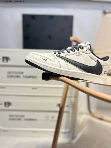 公司级头层皮Supreme X 乔丹Air Jordan 1 Low Aj1低帮系列篮球鞋 官方同步配色 原装级产物 #拒绝公底 立体鞋型 细节完美 高清洁度D