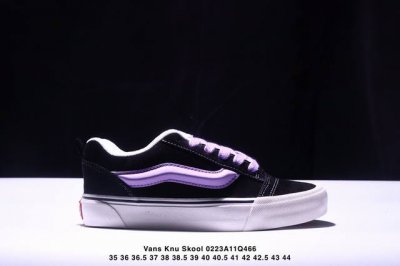 Vans Knu Skool 紫葡之恋 舒适 时尚 防滑耐磨轻便 低帮 板鞋 男女同款 黑紫色 货号:Vn0009Qc6Bt1 Team613-紫葡之恋 尺码: