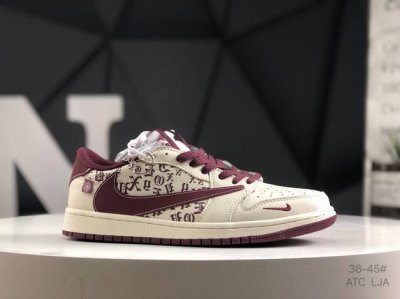 公司级带半码 耐克 Travis Scott X Fragment Design X Jordan Air Jordan 1 Low Og Sp “迪奥联名 多