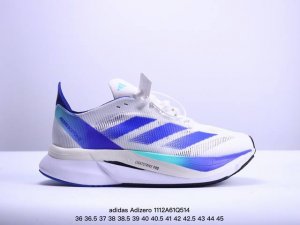 adidas Adizero Boston 12 圆头舒适防滑透气 低帮跑步鞋 女款 黑白 XM1112Q514