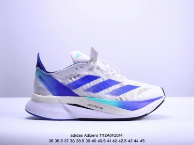 adidas Adizero Boston 12 圆头舒适防滑透气 低帮跑步鞋 女款 黑白 XM1112Q514