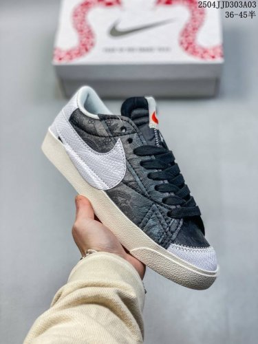 真标带半码 Nike 耐克Blazer Low开拓者男女复古休闲板鞋Dn2158-101 尺码：见图 编码：04Jjd303A03