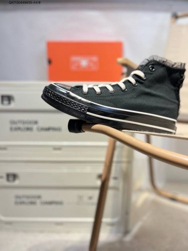 converse Chuck 1970S 黑色蕾丝甜酷朋克风高帮帆布鞋 货号：A 26C Qa7 445#35-44半