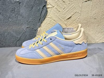 新品上市实拍 Xc版本 阿迪达斯Adidas Gazelle Indoor Trainers 羚羊内训系列低帮“浅蓝冰淇淋”Jr8029 Qqldle1634