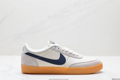 公司级耐克板鞋 生胶米白绿色 复古板鞋j.Crew X Nike 联名 Killshot Ii Leather 采用米白色皮革制作鞋身，蓝色 Swoosh 点缀