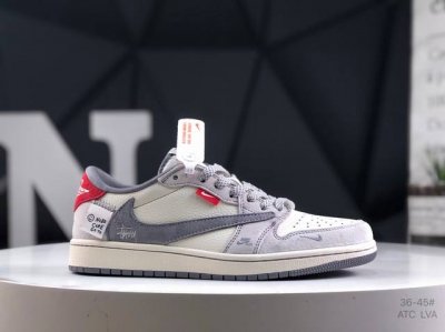 公司级带半码 耐克 Nike Air Jordan 1 Low Og Sp Aj1 乔1 低帮潮流运动休闲板鞋。Aj1 低帮拼接 完美版型真头层牛皮# 内置缓震
