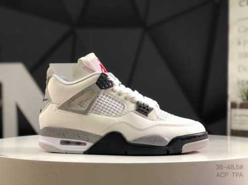 公司级带半码 Air Jordan Aj4 Retro 大厂出品 原纸板楦头开发 定制优质皮料 完美鞋型匹配公司货 正确Tpu鞋舌锁扣 最新原厂底模 大底卡色咬