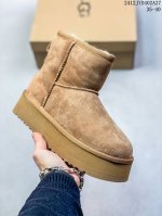 Ugg Australia 周冬雨同款高帮雪地鞋 冬季款加绒保暖 牛皮材质靴鞋 Size:36-40码 #12Jyd402A27