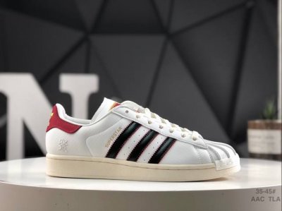 160 阿迪达斯Adidas三叶草 Originals Superstar贝壳头系列低帮经典百搭休闲运动板鞋 蛇年限定款新年款经典运动鞋贝壳头 以白色为主 后跟