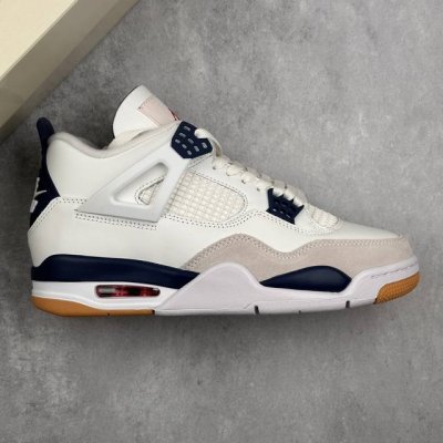 本地420 核心私 【F版】公司级Nike Air Jordan 4 Retro Sp 耐克迈克尔·乔丹Aj4代 白蓝 中帮复古休闲运动文化篮球鞋 原厂材料Tp