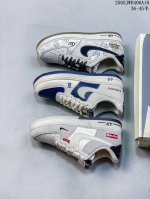 海外限量发售 公司级Nike Air Force 1 '07 Low 巴宝莉联名--米白藏蓝拼接 空军一号 低帮 运动鞋 休闲鞋 折边针车 工艺难度大 原楦头原
