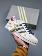 Adidas Originals Superstar X Gucci 白红满天星采用全新头层拼接皮革材质后跟采用特色3D立体印字 渠道正品订单 诠释市场最高工艺