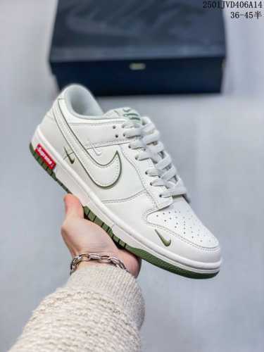 海外爆款限量发售！公司级 Nike Sb Dunk Low“Supreme联名 米灰小灰勾” 周年高端定制 低帮休闲板鞋 定制鞋盒 大厂纯原品质出货 超高清洁度