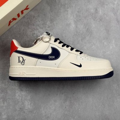 本地 核心私 Nike Air Force 1‘07 Low 迪奥联名 深蓝红尾 空军一号低帮休闲板鞋 #原楦头原纸板 原装鞋盒 定制五金配件 内置全掌气垫 原