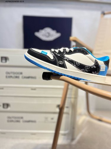 公司级头层皮古驰 X 乔丹Air Jordan 1 Low Aj1低帮系列篮球鞋 官方同步配色 原装级产物 #拒绝公底 立体鞋型 细节完美 高清洁度Xs As7