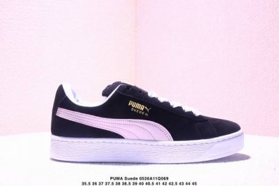 puma 彪马 男女鞋 原楦原纸版开发版型 采用翻毛皮革鞋面材质 外置耐磨橡胶大底创新重塑,全新彪马puma Suede Low Xl Black White