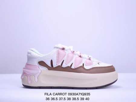 Fila斐乐carrot 2萝卜鞋2.0时尚厚底增高可爱 防滑耐磨 低帮 板鞋 女款白中百 烤椰丝棕~半 35.5-40 Xm0930Q935 - 点击图像关闭