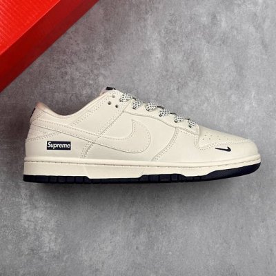 本地 核心私 Nk Sb Dunk Low Supreme联名-经典米蓝 周年高端定制 低帮休闲板鞋 #定制鞋盒 大厂纯原品质出货 超高清洁度 皮料切割干净无任