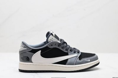 390 公司级Aj1倒勾Travis Scott X Air Jordan 1 ” Reverse Mocha “ Aj1乔1 Ts 闪电 联名倒钩 低帮文化篮