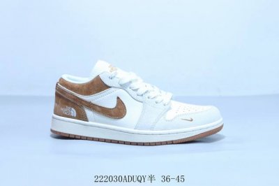 乔丹Air Jordan 1 Low Aj1 乔1低帮复古文化休闲运动篮球鞋 北面联名 2 30Aduqy半 36-45