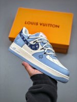 Nike Air Force 1'07 Low Lv联名 大学蓝抽绳 空军一号低帮休闲板鞋 Dm6868-059 #定制皮料 定制鞋盒 配件齐全 原楦原纸板 纯