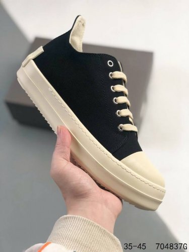 Rick Owens 瑞克 欧文斯 低帮高街休闲板鞋 原鞋开发 独家私模大底 定制流苏鞋面布料 针车间距都是极致还原 一比一规格礼盒装 重达3斤以上 外加定制欧