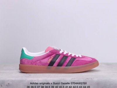 重磅联名 Adidas Originals X Gucci Gazelle 联名经典休闲板鞋 意大利2022时装周走秀款 德训鞋休闲鞋 货号： 7848 9St