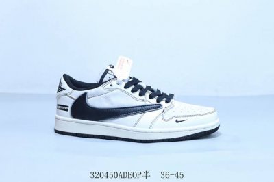 310 乔丹Air Jordan 1 Low Aj1 乔1低帮复古文化休闲运动篮球鞋 倒勾 联名 320450Adeop半 36-45