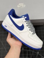 本地 核心私 耐克nike Air Force 1’07 Low Beige White Royal Blue Reflective 空军一号经典低帮百搭休闲运
