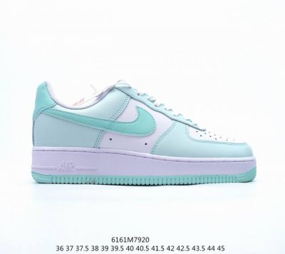 Nike Air Force 1 Low 蒂芙尼白绿 空军一号低帮运动休闲板鞋 原楦头原纸板 打造纯正空军版型 专注外贸渠道 全掌内置蜂窝气垫 原盒配件 原厂中