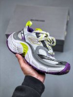 Xa版本 Balenciaga 10Xl Sneakers 巴黎世家网布系带低帮走秀复古老爹鞋 全套原纸板楦头开发 最原汁原味的灵魂版型 全鞋荧光划线卡点 胶水