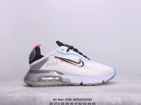 air Max 2090 蝉翼气垫运动跑鞋 黑绿蓝 Bv9977-001 鞋面采用了当下流行的透明蝉翼材质，不同位置采用不同透明度，带来丰富层次感，更大的全新 - 点击图像关闭