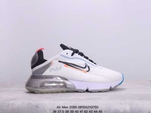 air Max 2090 蝉翼气垫运动跑鞋 黑绿蓝 Bv9977-001 鞋面采用了当下流行的透明蝉翼材质，不同位置采用不同透明度，带来丰富层次感，更大的全新