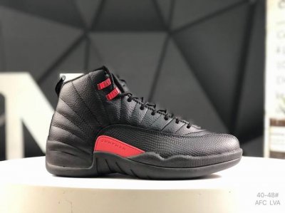 公司级带半码 耐克 Air Jordan 12 Retro 高帮 Aj12 乔丹12代 Aj12 乔12 高邦 乔丹篮球鞋系列 整双鞋采用黑红皮革配色打造，辅以