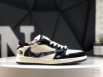 公司级带半码Aj1倒勾Travis Scott X Air Jordan 1 ” Reverse Mocha “ Aj1乔1 Ts 闪电 联名倒钩 低帮文化篮球