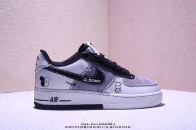 海外爆款限量发售！高端定制Nike Air Force 1 '07 Low 暴力熊联名 三小钩白黑印花 高端定制 低帮休闲板鞋 定制鞋盒 大厂纯原品质出货 超高