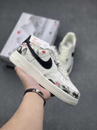 官方爆款定制 二次元主题 Nike Air Force 1 Low’07 国潮 水墨画配色 空军一号低帮休闲板鞋 定制皮料 原厂3D打印 3M反光 定制鞋盒 原 - 点击图像关闭