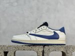 放店私 Gs广硕版 同价位无敌手 Travis Scott X Jordan Air Jordan 1 Low Og 倒钩蓝白 货号：Dm7866-104 尺码