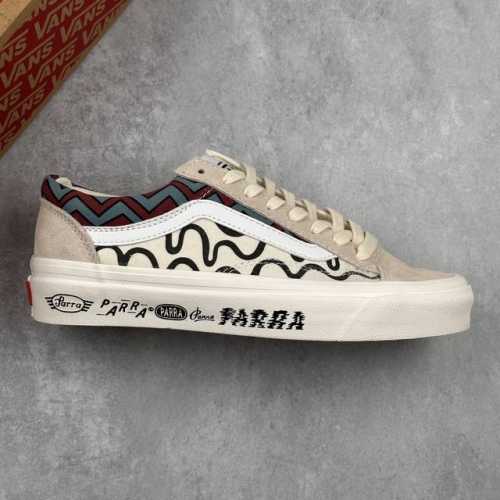 本地 核心私 联名荷兰先锋艺术家Piet Parra X Vans Old Skool Abstract Art 经典老茱利安系列低帮复古硫化休闲运动板鞋“米灰