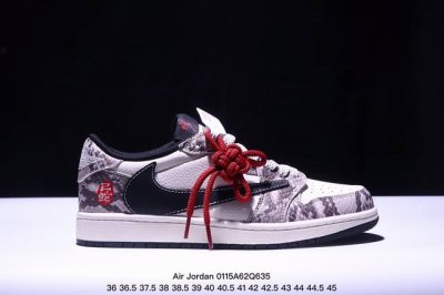 Nike Jordan Air Jordan 1“蛇年限定 猪八红勾” 高端定制 低帮 复古 减震 防滑 耐磨 篮球鞋 定制鞋盒 大厂纯原品质出货 超高清洁度