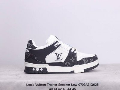 全新lv路易威登louis Vuitton Trainer Sneaker Low休闲运动文化百搭板鞋 尺码:40-45 Xm0703Q625