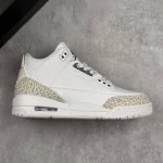 本地 核心私 air Jordan 3 Retro Silver Anniversary 纯白水泥 Aj3 乔丹3代 乔丹篮球鞋系列 鞋身以白色为主调 采用优质