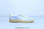 阿迪达斯Adidas Originals Gazelle Esquisite Gucci 德训 羚羊系列低帮复古百搭休闲运动板鞋 浅蓝 货号 Jr8029 41