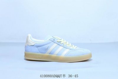 阿迪达斯Adidas Originals Gazelle Esquisite Gucci 德训 羚羊系列低帮复古百搭休闲运动板鞋 浅蓝 货号 Jr8029 41
