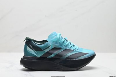 公司级Adidas Adizero Adios Pro Evo 1马拉松飞线贾卡轻质透气休闲运动跑步鞋 采用双层透气网纱 Flywire动态飞线绑缚鞋面材质 内