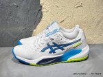 新品上市实拍 asics亚瑟士Gel-Resolution 10 男女子稳定R9 R10专业网球鞋 外观设计上 R10一改之前R8 R9的 扁长细 风格 变得更