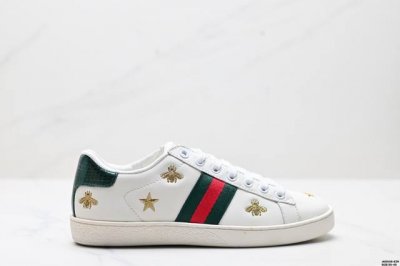 真标Gucci古驰 Screener Gg Sneaker古驰休闲运动鞋系列 刺绣小蜜蜂 Size:35-45 Id:Jkd538-Ezr